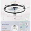 41EJ6tF0vmL._AC_.jpg windphoto 1 Pack 20'' Black Low Profile and 1 Pack 20'' Ceiling Fans, Dimmable Modern Fan Light(3000K-6000K), 6 Speed, Reversible, Flush Mount Ceiling Fans with Lights for Bedroom