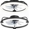 41R4K9jP5UL._AC_.jpg windphoto 1 Pack 20'' Black Low Profile and 1 Pack 20'' Ceiling Fans, Dimmable Modern Fan Light(3000K-6000K), 6 Speed, Reversible, Flush Mount Ceiling Fans with Lights for Bedroom