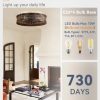 41tbtnWoG6L._AC_.jpg windphoto 20" Caged Farmhouse Ceiling Fan and Light with Remote, Black Gold | Flush Mount, Bladeless Enclosed Fandelier, 6 Speed, Quiet Powerful DC, Rustic,Vintage, Rustic, Small, Bedroom, Kitchen