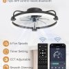 41vS2MBCuAL._AC_.jpg windphoto 1 Pack 20'' Black Low Profile and 1 Pack 20'' Ceiling Fans, Dimmable Modern Fan Light(3000K-6000K), 6 Speed, Reversible, Flush Mount Ceiling Fans with Lights for Bedroom
