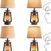 5115GZU9prL._AC_.jpg windphoto 18.72" LED Vintage Lantern Flickering Flame Table Lamps for Bedrooms Set of 2 18.72" Blow-Controlled LED Lantern Flickering Flame Table Lamps for Bedrooms Set of 2