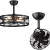 51CCQPJODwL._AC_.jpg windphoto Fandelier Caged Ceiling Fan with Remote, Farmhouse Ceiling Fan Fixtures for Kitchen, Bedroom, Outdoor, 6 Speed