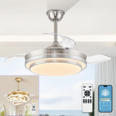 51ETyVY3YNL._AC_.jpg windphoto 42 Inch Retractable Ceiling Fans with Lights and Remote, Fandelier Ceiling Fans with LED Lighting, 3000K-6000K Adjustable,and DC Motor,Chandelier Ceiling Fans with Lights for Bedroom