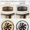 51Hn1hFuKfL._AC_.jpg windphoto 20" Caged Farmhouse Ceiling Fan and Light with Remote, Black Gold | Flush Mount, Bladeless Enclosed Fandelier, 6 Speed, Quiet Powerful DC, Rustic,Vintage, Rustic, Small, Bedroom, Kitchen