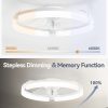 6101B7k3tgL._AC_SL1500_.jpg windphoto 2 Pack 20" Ceiling Fans with Lights, Fandelier for Bedroom | Flush Mount Fan Light, Stepless Dimmable, App/Remote Control, 3 CCT Led, 6 Speeds, Quiet Reversible DC Motor, White
