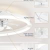 61G2N4hAHTL._AC_SL1500_.jpg 2 Pack 20'' Low Profile Ceiling Fan with Light, 3000-6000K Dimmable Fandelier LED Fan Light, 6 Wind Speeds, Modern Flush Mount Ceiling Fan for Bedroom