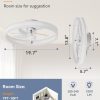 61GvuelEz9L._AC_SL1500_.jpg windphoto Low Profile Ceiling Fans with Lights, Flush Mount Modern Ceiling Fan and Remote Control, 19.7" LED Ceiling Fans, Stepless Dimmable 3 Colors and 6 Speeds - White