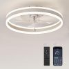 61Kaxz1syyL._AC_SL1500_.jpg windphoto Low Profile Ceiling Fans with Lights, Flush Mount Modern Ceiling Fan and Remote Control, 19.7" LED Ceiling Fans, Stepless Dimmable 3 Colors and 6 Speeds - White