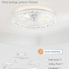 61LiXNo1eL._AC_SL1500_.jpg windphoto 20" Modern Ceiling Fans with Lights and Remote, White Fandelier | Dimmable Low Profile, Flush Mount Ceiling Fan, Stepless Color Temperature Change, 6 Speeds, Bedroom, Living Room, Kitchen