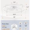 windphoto 30" Ceiling Fans with Lights and Remote, Low Profile Led Fan Light | Flush Mount, Stepless Dimmable Fandelier, 6 Speeds, 3 CCT, Quiet Reversible DC Motor, 2H Timer, Bedroom, Living Room, White