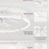 windphoto 30" Ceiling Fans with Lights and Remote, Low Profile Led Fan Light | Flush Mount, Stepless Dimmable Fandelier, 6 Speeds, 3 CCT, Quiet Reversible DC Motor, 2H Timer, Bedroom, Living Room, White