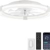 61k-PM35H9L._AC_SL1500_.jpg Ceiling Fans with Lights 23 Inch Low Profile Fandelier with Remote White | 6 Speeds, Reversible, Dimmable Flush Mount Fan Light, Modern Ceiling Fan with Lights for Bedroom Bladeless