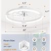 61qDyOgoupL._AC_SL1500_.jpg windphoto 2 Pack 20" Low Profile Ceiling Fans with Lights and Remote | Flush Mount, Stepless Dimmable Fandelier, 6 Speeds, 3 CCT, Quiet Reversible DC Motor, 2H Timer, Bedroom, Living Room, White