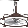 windphoto 24" Waterproof Brown Outdoor Ceiling Fan with Light for Gazebo | IP65 Wet Rated,APP Control,6-Speeds,3CCT Dimmable,Reverse DC Motor,Suitable for 12' x 14' Area,Plug In for Patio,Porch