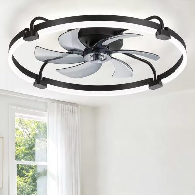 61wdObfo6RL._AC_SL1200_.jpg windphoto 26" Low Profile Ceiling Fans with Lights, Remote/APP Control, Black | Wider Airflow, Stepless Dimmable LED, Quiet Reversible DC Motor, 6 Speeds, 3CCT, Timer, Bedroom, Living Room, Kitchen