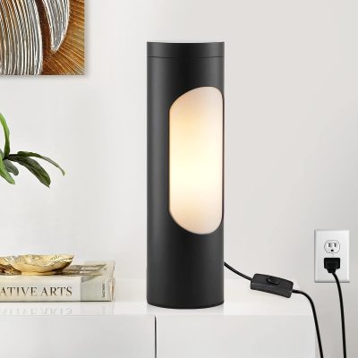 windphoto Black Kosher Shabbos Table Lamp, T10 Bulb Included | Shabbat Light, Nightlight Function, 400LM Brightness, 4W Eqv 40W, Warm Light, Living Room, Bedroom, Home Decor