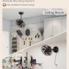 71-LqbGulL._AC_SL1500_.jpg windphoto 16 Inch Small Wall Mount Fan and Remote with Plug in Cord, Walnut | 6 Speed, Adjustable Tilt, Timing, Reversible, Wall Mounted Fan, Indoor, Tabletop, Garage, Shop, Corner Gym, Bedroom, Office