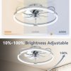 71-nMm-VgEL._AC_SL1500_.jpg windphoto 2 Pack 20" Low Profile Ceiling Fans with Lights and Remote | Flush Mount, Stepless Dimmable Fandelier, 6 Speeds, 3 CCT, Quiet Reversible DC Motor, 2H Timer, Bedroom, Living Room, Grey