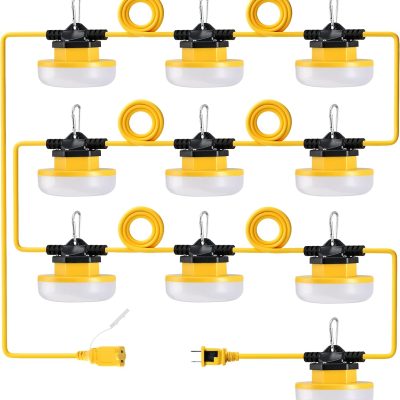 71-zRwPvfwL._AC_SL1500_.jpg windphoto 100FT LED Construction String Lights, 150W 15000LM Temporary Lights | String Work Light, Linkable Jobsite Lights, Weatherproof Lighting, for Patio, Workshop Basement,Indoor&Outdoor, ETL Listed