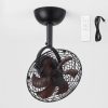 710Cjzk2JL._AC_SL1500_.jpg windphoto 10 Inch Small Wall Mount Fan and Remote with Plug in Cord, Walnut | 6 Speed, Adjustable Tilt, Timing, Reversible, Wall Mounted Fan, Indoor, Tabletop, Garage, Shop, Corner Gym, Bedroom, Office