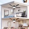 710Cq3bzglL._AC_SL1500_.jpg windphoto 60 Inch Flush Mount Ceiling Fans with Lights, Remote & APP Control | 3CCT,Stepless Dimmable,Memory Function,Timer,6-speed,Reversible Blade, Quiet DC Motor, Damp-Rated, Living Room, Covered Patio
