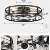 710DHBfxL._AC_SL1500_.jpg windphoto 23" Black Caged Low Profile Ceiling Fan with Light and Remote | Flush Mount, Bladeless Enclosed Fandelier, 6 Speed, Quiet Powerful DC, Rustic,Farmhouse, Small, Bedroom, Kitchen, Indoor