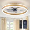 710fPOba6aL._AC_SL1500_.jpg windphoto 19.7'' Modern Low Profile Ceiling Fans with Lights and Remote,Gold | 3000-6000K Dimmable LED, 6 Wind Speeds, Quiet Reversible DC Motor, Small Flush Mount Fandelier for Bedroom, Living Room