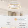 710nb5EY-L._AC_SL1500_.jpg windphoto Ceiling Fans with Lights and Remote, 20'' Low Profile Ceiling Fan with Light, 3000-6000K Dimmable Fandelier Ceiling Fans, Modern Flush Mount Fan Light for Bedroom with 6 Wind Speeds-Wood Grain | 3000-6000K Dimmable LED, 6 Wind Speeds, Quiet Reversible DC Motor, Small Flush Mount Fandelier for Bedroom, Living Room