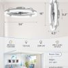 windphoto 24" Ceiling Fans with Lights, Low Profile Fandelier for Bedroom | Flush Mount Fan Light, Stepless Dimmable, App/Remote Control, 3 CCT Led, 6 Speeds, Quiet Reversible DC Motor, Grey