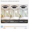 710uekWRqBL._AC_SL1500_.jpg windphoto 20 Inch Low Profile Bladeless LED Ceiling Fan Light, Black RGB | Flush Mount, Modern, 6 Speed Adjustable, 3000-6000K Dimmable, 3000LM, Indoor Bedroom Living Room, Remote/APP Control