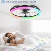 710vEmU6KeL._AC_SL1500_.jpg windphoto 23" Ceiling Fans with Lights and Remote for Bedroom, Black | RGB Low Profile Fan Light, 3000K-6000K Stepless Dimmable, 6 Speed, Reversible DC Motor, APP & Remote Control, Low Noice