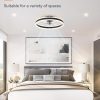 711AOjmd5hL._AC_SL1500_.jpg windphoto 19.7'' Modern Low Profile Ceiling Fans with Lights and Remote,Black | 3000-6000K Dimmable LED, 6 Wind Speeds, Quiet Reversible DC Motor, Small Flush Mount Fandelier for Bedroom, Living Room