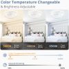windphoto 24" Ceiling Fans with Lights and Remote, Fandelier White | 3CCT, 6 Speeds, Dimmable Low Profile, Flush Mount Ceiling Fan, Timer, Reversible, Memory, Bedroom, Living Room, Kitchen