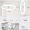 711rMdOALL._AC_SL1500_.jpg windphoto 23" Ceiling Fans with Lights and Remote for Bedroom, White | RGB Low Profile Fan Light, 3000K-6000K Stepless Dimmable, 6 Speed, Reversible DC Motor, APP & Remote Control, Low Noice