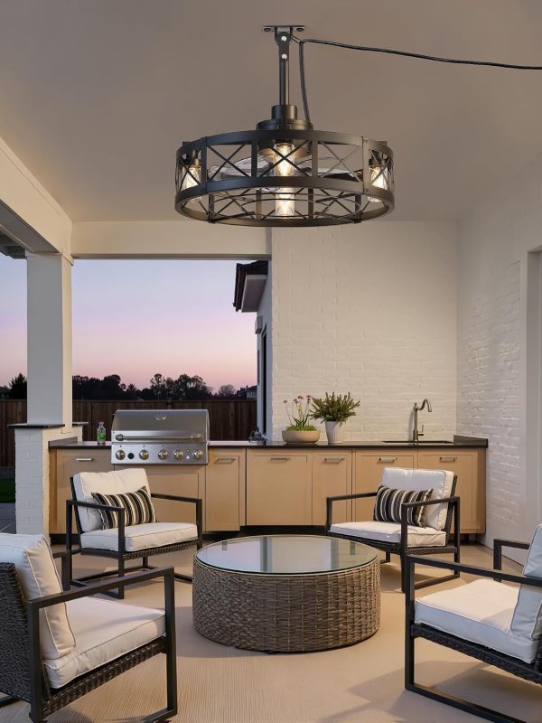 712YKs4waUL._AC_SL1500_.jpg windphoto 22" Outdoor Ceiling Fan with Lights for Patio,Waterproof Gazebo Fan | Plug in Outdoor Fan with Remote Control,4Timer, 6-Speed Reversible Motor, Hanging Caged Ceiling Fan for Porch, Pergola,Canopy