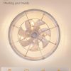 712rKA9tskL._AC_SL1500_.jpg windphoto 20 inch Fandelier Caged Ceiling Fan with Light, White Gold | 6 Speed Adjustable,Timing, Quiet & Powerful DC, Small, Farmhouse, Industrial, Enclosed, Bladeless, Bedroom, Kitchen, Downrod