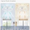 713TQtT3CBL._AC_SL1500_.jpg windphoto 20" Modern Ceiling Fans with Lights and Remote, White Fandelier | Dimmable Low Profile, Flush Mount Ceiling Fan, Stepless Color Temperature Change, 6 Speeds, Bedroom, Living Room, Kitchen