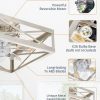 windphoto Caged Flush Mount Square Ceiling Fans with Lights and Remote | 6 Speed and Reversible, Small Modern Bladeless Brushed Nickel Ceiling Fan Low Profile for Bedroom, Kitchen