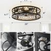 713zrtK33zL._AC_SL1500_.jpg windphoto 20 Inch Caged Flush Mount Ceiling Fans with Lights, Black | Low Profile, Farmhouse, Bladeless Enclosed Fandelier, Small, 6 Speed, Quiet Reversible DC, Bedroom, Kitchen, Living Room,