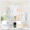 windphoto 2-Pack 24" Ceiling Fans with Lights, APP & Remote, White | Low Profile, Flush Mount, Fandelier, 3000K-6000K, Dimmable LED, for Bedroom