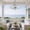 windphoto 20" Waterproof Grey Outdoor Ceiling Fan with Light for Gazebo | IP65 Wet Rated,APP Control,6-Speeds,3CCT Dimmable,Reverse DC Motor,Suitable for 10' x 12' Area,Plug In for Patio,Porch