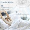 windphoto 24" Ceiling Fans with Lights and Remote, Fandelier White | 3CCT, 6 Speeds, Dimmable Low Profile, Flush Mount Ceiling Fan, Timer, Reversible, Memory, Bedroom, Living Room, Kitchen