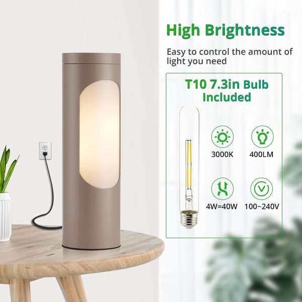 714iu2i6-OL._AC_SL1500_.jpg windphoto Brown Kosher Shabbos Table Lamp, T10 Bulb Included | Shabbat Light, Nightlight Function, 400LM Brightness, 4W Eqv 40W, Warm Light, Living Room, Bedroom, Home Decor