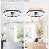 714sfCGJVkL._AC_SL1500_.jpg windphoto 23" Ceiling Fans with Lights and Remote for Bedroom, Black | Low Profile Fan Light, 3000K-6000K Stepless Dimmable Fandelier, 6 Speed, Reversible DC Motor, APP & Remote Control, Low Noice