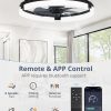 7150zyfnD4L._AC_SL1500_.jpg windphoto 2 Pack 20" Ceiling Fans with Lights, Fandelier for Bedroom | Flush Mount Fan Light, Stepless Dimmable, App/Remote Control, 3 CCT Led, 6 Speeds, Quiet Reversible DC Motor, Black