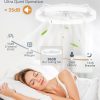 windphoto 24" Ceiling Fans with Lights, Low Profile Fandelier for Bedroom | Flush Mount Fan Light, Stepless Dimmable, App/Remote Control, 3 CCT Led, 6 Speeds, Quiet Reversible DC Motor, White