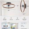715Y90G48UL._AC_SL1500_.jpg windphoto 20'' Modern Low Profile Ceiling Fans with Lights and Remote, Walnut | 3000-6000K Dimmable LED, 6 Wind Speeds, Quiet Reversible DC Motor, Small Flush Mount Fandelier for Bedroom, Living Room
