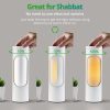 715aGt4r1L._AC_SL1500_.jpg windphoto White Kosher Shabbos Table Lamp, T10 Bulb Included, 2 Pack | Shabbat Light, Nightlight Function, 400LM Brightness, 4W Eqv 40W, Warm Light, Living Room, Bedroom, Home Decor
