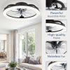 715dF5M1VKL._AC_SL1500_.jpg windphoto 2 Pack 20" Ceiling Fans with Lights and Remote for Bedroom, Black | Low Profile Fan Light, 3000K-6000K Stepless Dimmable Fandelier, 6 Speed, Reversible DC Motor, APP & Remote Control, Low Noice