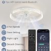 715gN1yml7L._AC_SL1500_.jpg windphoto 19.7" Low Profile Ceiling Fans with Lights, APP & Remote, White | Flush Mount, Dimmable LED, 3000-6000K, Fandelier, 6 Speeds, for Bedroom